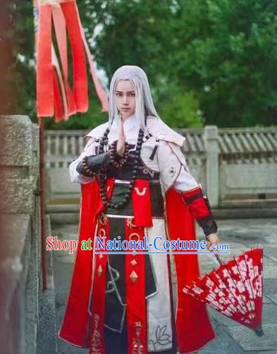 Traditional Chinese Ming Dynasty Swordsman Costume Knight Clothing for Men