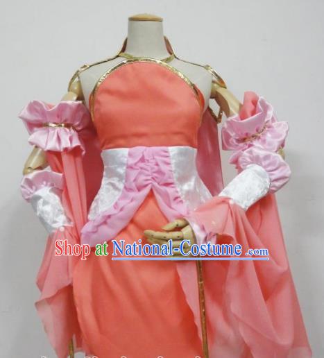 Traditional Chinese Ancient Cosplay Swordsman Clothing Ming Dynasty Young Lady Pink Costume for Women