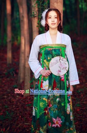 Traditional Chinese Ancient Princess Hanfu Costume Tang Dynasty Palace Lady Dress Clothing for Women