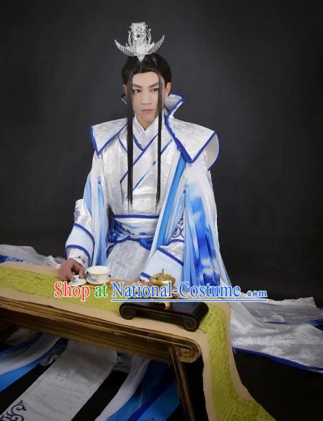 Traditional Chinese Ancient Royal Highness Costume, China Han Dynasty Swordsman Clothing for Men