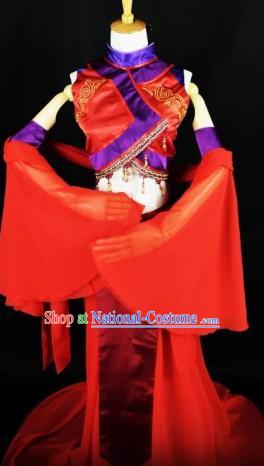 Traditional Chinese Ancient Palace Lady Dance Costume Han Dynasty Nobility Lady Clothing for Women