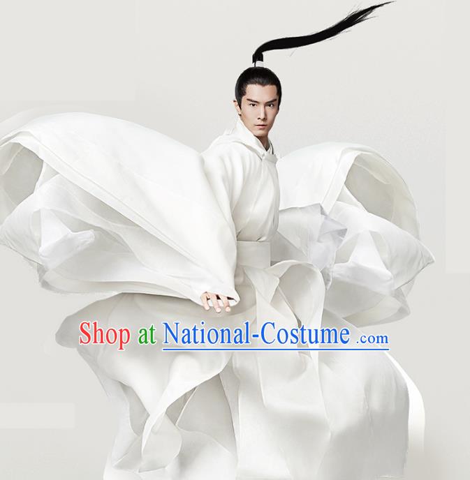 Traditional Chinese Song Dynasty Nobility Childe Costume Ancient Swordsman Clothing for Men