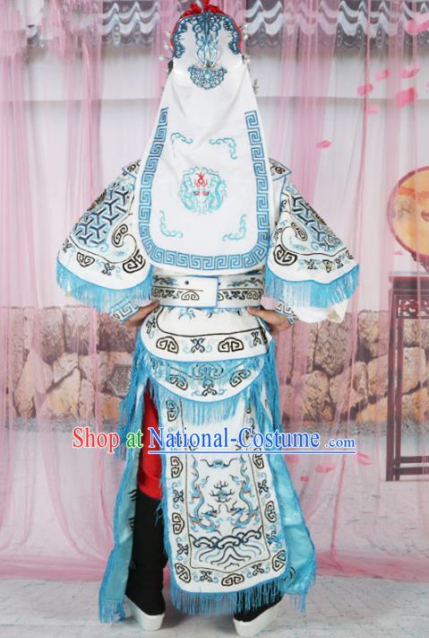 Traditional China Beijing Opera Costume Gifted Scholar Embroidered Robe and Hat Ancient Chinese Peking Opera Embroidery Clothing