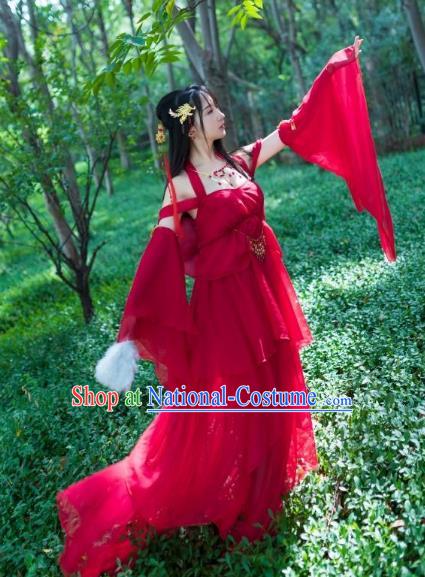 Traditional Chinese Ancient Cosplay Princess Costume Tang Dynasty Palace Lady Dress Clothing