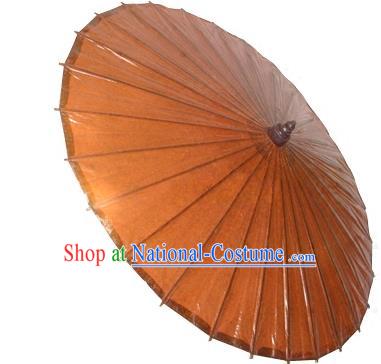 Asian Dance Umbrella China Handmade Classical Oil-paper Umbrellas Stage Performance Orange Umbrella Dance Props