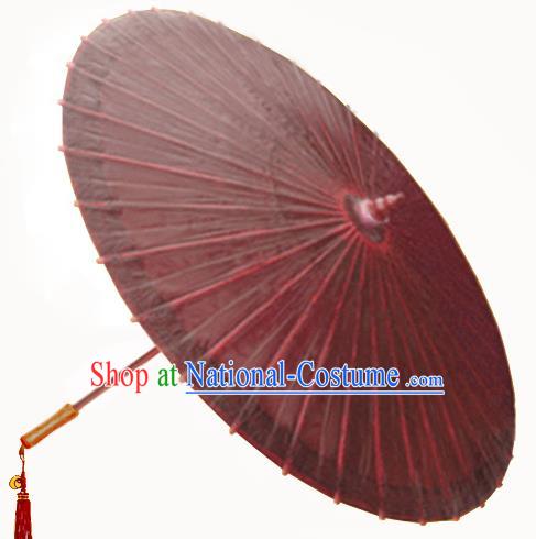 Asian Dance Umbrella China Handmade Classical Oil-paper Umbrellas Stage Performance Purple Umbrella Dance Props