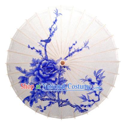 China Traditional Dance Handmade Umbrella Painting Peony Oil-paper Umbrella Stage Performance Props Umbrellas