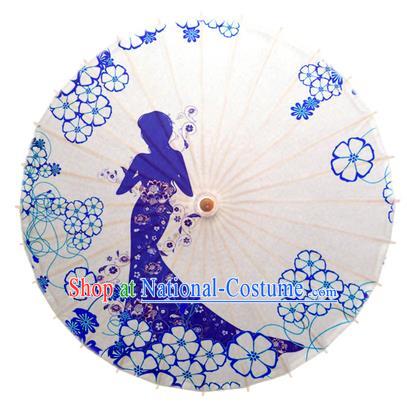 China Traditional Dance Handmade Umbrella Printing Wedding Oil-paper Umbrella Stage Performance Props Umbrellas