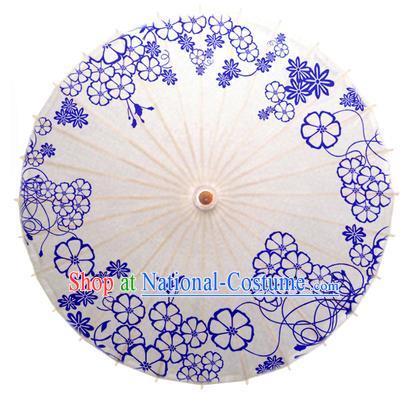 China Traditional Dance Handmade Umbrella Printing Flowers Oil-paper Umbrella Stage Performance Props Umbrellas