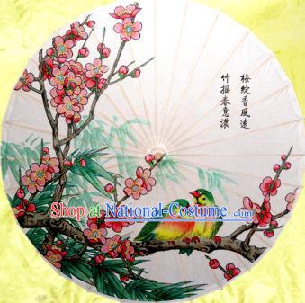 Handmade China Traditional Dance Painting Peach Blossom Umbrella Oil-paper Umbrella Stage Performance Props Umbrellas