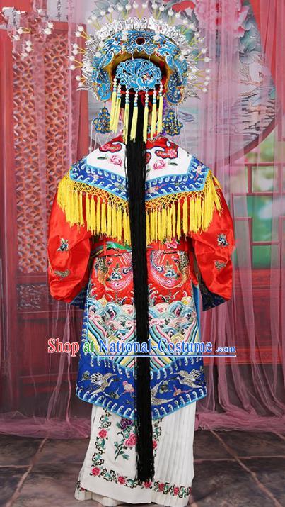 Traditional China Beijing Opera Costume Gifted Scholar Embroidered Robe and Hat Ancient Chinese Peking Opera Embroidery Clothing