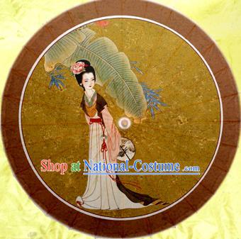 Handmade China Traditional Folk Dance Umbrella Painting Lin Daiyu Oil-paper Umbrella Stage Performance Props Umbrellas