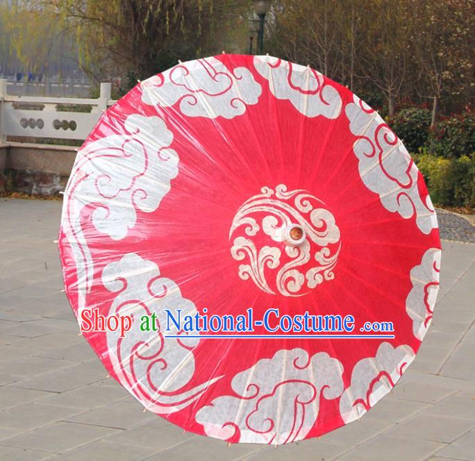 China Traditional Folk Dance Umbrella Hand Painting Red Oil-paper Umbrella Stage Performance Props Umbrellas