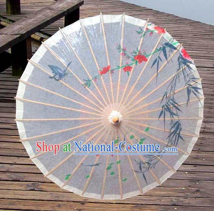 Handmade China Traditional Folk Dance Umbrella Printing Bamboo Oil-paper Umbrella Stage Performance Props Umbrellas