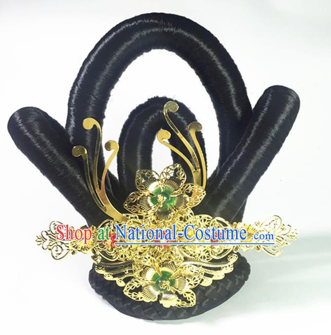 China Handmade Classical Stage Performance Dunhuang Flying Aapsaras Wig and Hair Accessories