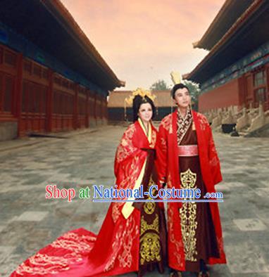 Traditional Ancient Chinese Costume Chinese Style Wedding Dress Ancient Tang Dynasty hanfu princess Clothing