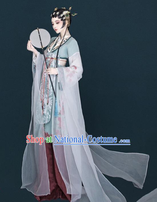 Asian Chinese Ancient Beijing Opera Palace Princess Clothing and Headpiece Complete Set