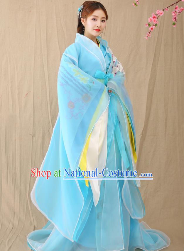 Traditional Chinese Ancient Palace Lady Fairy Costume, China Han Dynasty Imperial Consort Hanfu Clothing for Women