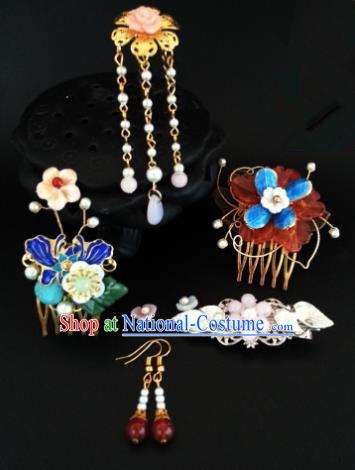 Traditional Handmade Chinese Ancient Classical Hair Accessories Hairpins Complete Set for Women