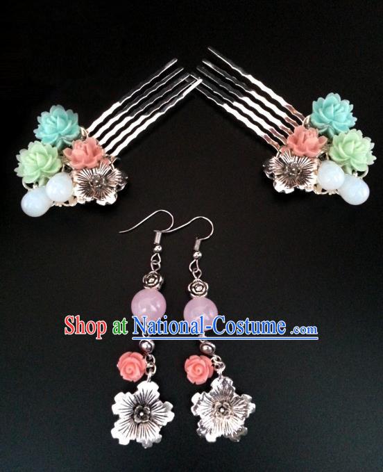 Traditional Handmade Chinese Ancient Classical Hair Accessories Hairpins and Earrings for Women