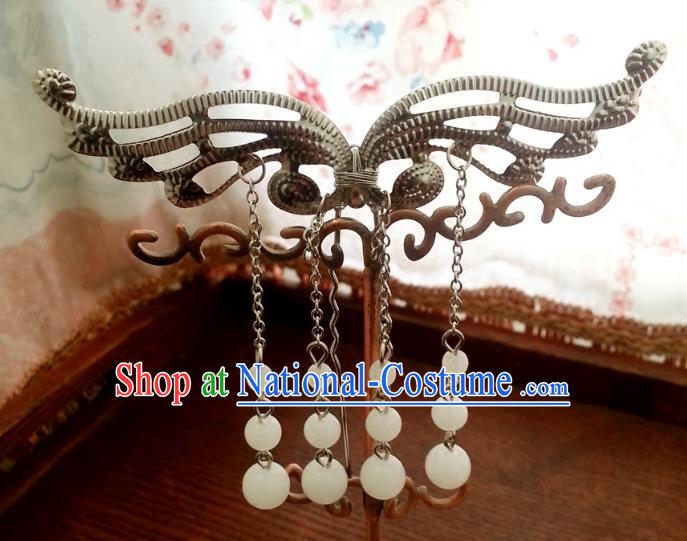 Traditional Handmade Chinese Ancient Classical Hair Accessories Hairpins Tassel Step Shake for Women