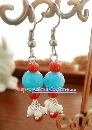 Traditional Handmade Chinese Ancient Princess Hanfu Eardrop Accessories Classical Earrings for Women