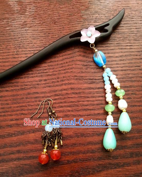 Traditional Handmade Chinese Ancient Classical Hair Accessories Hairpins and Earrings for Women