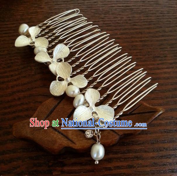 Traditional Handmade Chinese Ancient Classical Hair Accessories Hairpins Flowers Hair Comb for Women