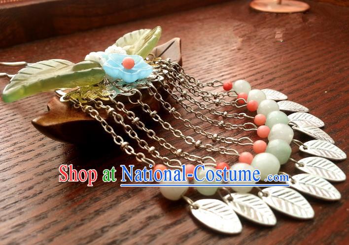 Traditional Chinese Handmade Classical Hair Accessories Tassel Step Shake Ancient Hanfu Hairpins for Women