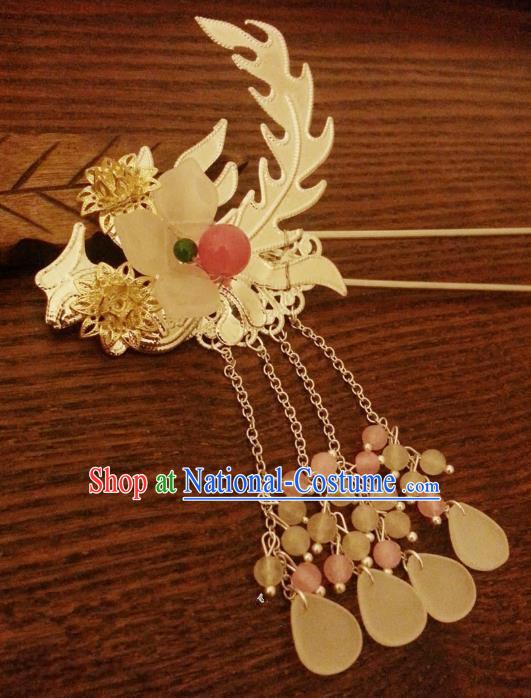 Handmade Traditional Chinese Classical Phoenix Hair Accessories Ancient Hanfu Tassel Hairpins Hair Fascinators for Women