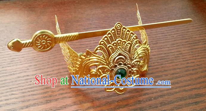 Traditional Handmade Chinese Classical Hair Accessories Hairdo Crown Ancient Prince Hairpins for Men