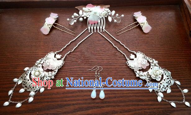 Handmade Traditional Chinese Classical Hair Accessories Ancient Bride Hanfu Hairpins Hair Comb for Women