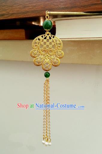 Traditional Handmade Chinese Classical Hair Accessories Ancient Princess Golden Hairpins Hair Stick for Women