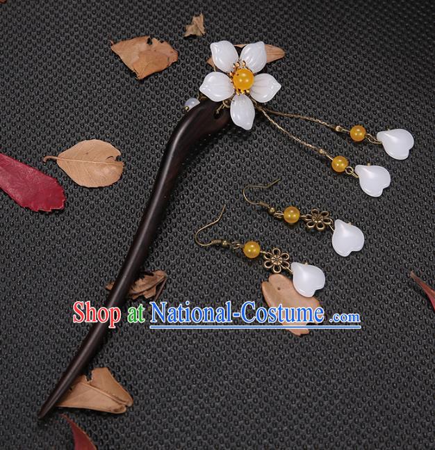 Handmade Asian Chinese Classical Hair Accessories Hair Clip Ancient Ebony Hairpins for Women