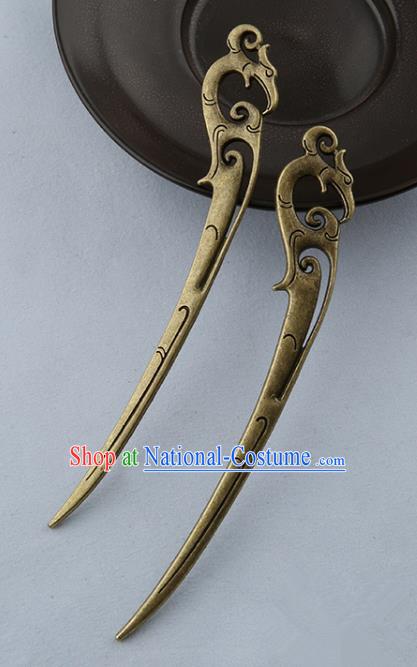 Asian Chinese Handmade Palace Lady Classical Hair Accessories Hanfu Phoenix Hairpins Headwear for Women