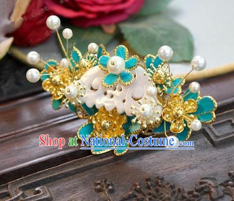 Chinese Handmade Classical Blue Hairpins Hair Accessories Ancient Hair Clip for Women