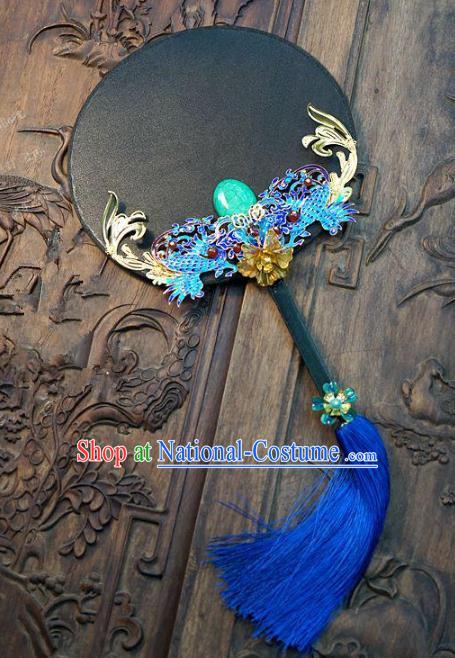 Chinese Handmade Classical Stage Performance Fans Ancient Palace Lady Round Fans for Women