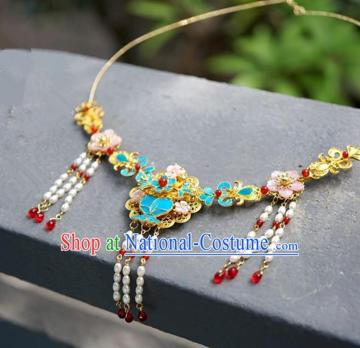 Asian Chinese Traditional Handmade Jewelry Accessories Bride Necklet Hanfu Necklace for Women