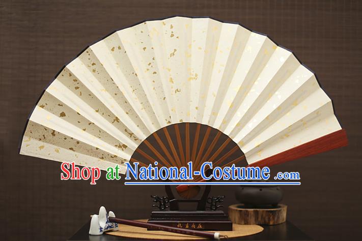 Traditional Chinese Crafts White Folding Fan, China Xuan Paper Fans for Men