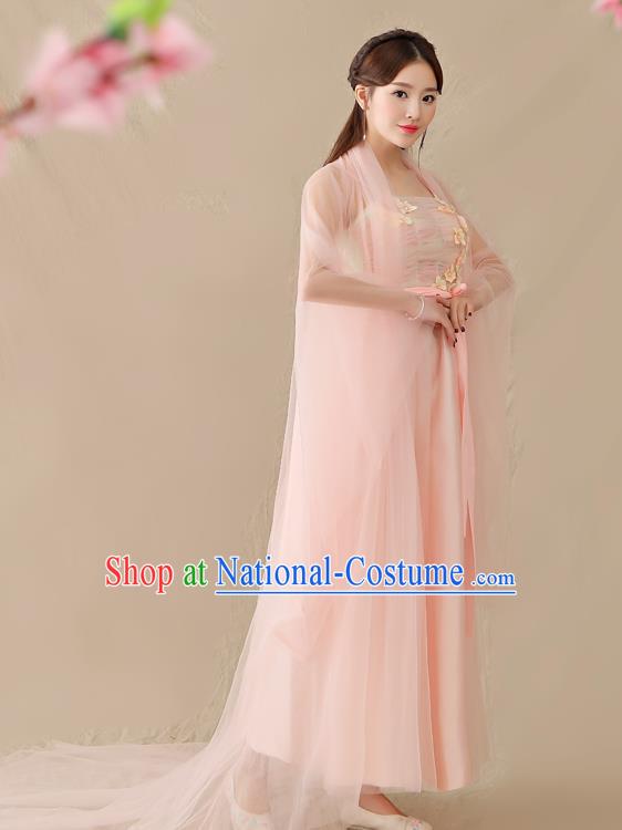 Traditional Chinese Ancient Palace Lady Fairy Costume, China Tang Dynasty Princess Hanfu Clothing for Women