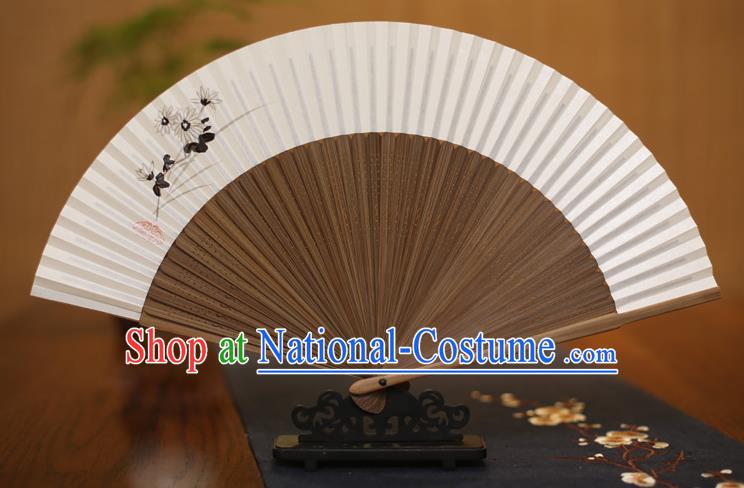 Traditional Chinese Crafts Ink Painting Folding Fan Paper Fans for Men