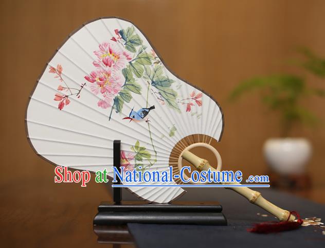 Traditional Chinese Crafts Ink Painting Flowers Paper Fan, China Palace Princess Fans for Women