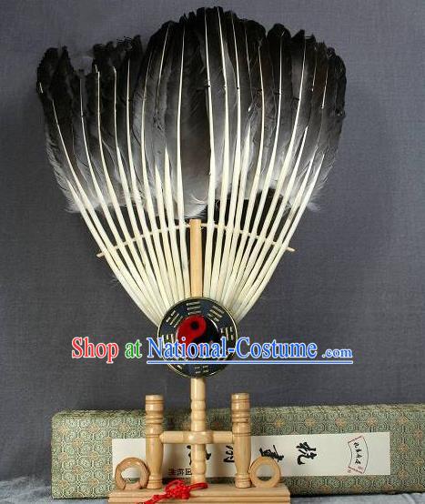 Traditional Chinese Crafts Goose Feather Fan, China Palace Fans Gong Myung Fans for Men