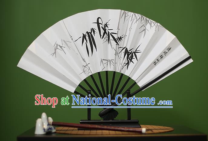 Traditional Chinese Crafts Ink Painting Bamboo Paper Folding Fan, China Handmade Classical Fans for Women