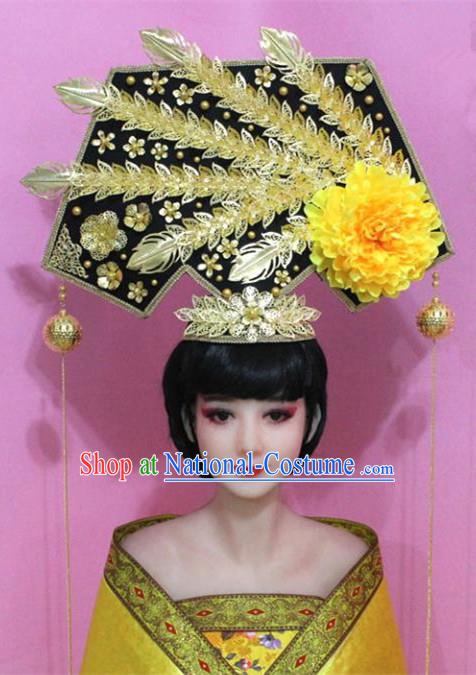 Traditional Chinese Handmade Hair Accessories Ancient Qing Dynasty Manchu Imperial Concubine Headwear for Women