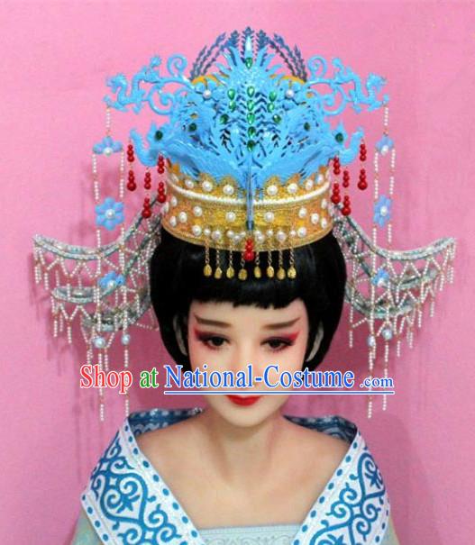 Traditional Chinese Handmade Ming Dynasty Empress Hair Accessories Ancient Queen Hairpins Tassel Phoenix Coronet for Women