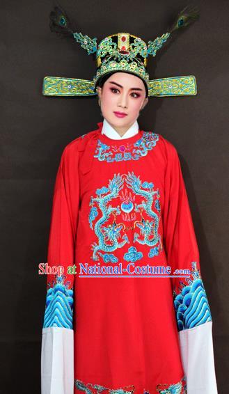 Traditional China Beijing Opera Lang Scholar Embroidered Costume, Chinese Peking Opera Niche Gwanbok Embroidered Robe