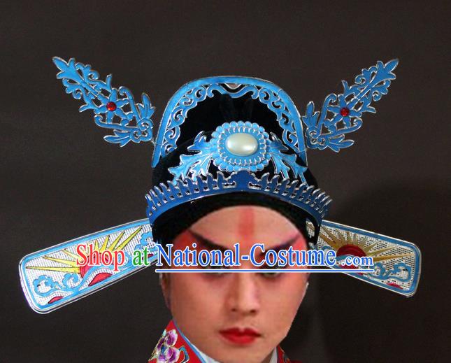 Traditional China Beijing Opera Lang Scholar Hats, Chinese Peking Opera Niche Headwear