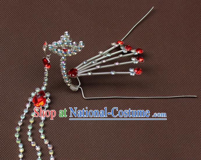 Traditional China Beijing Opera Actress Hair Accessories Hairpins, Chinese Peking Opera Diva Step Shake Headwear