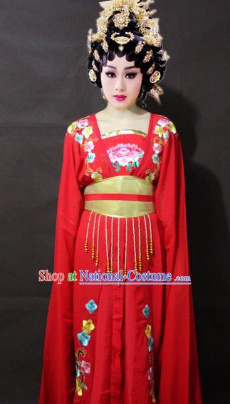 Traditional China Beijing Opera Imperial Concubine Embroidered Costume, Chinese Peking Opera Actress Embroidery Clothing